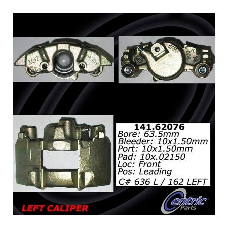 Centric Semi-Loaded Brake Caliper, Parts, 141.62076 141.62076